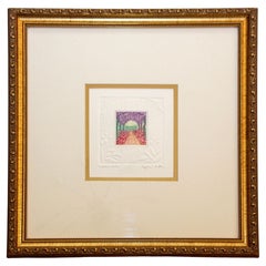 Stephen Whittle Radierung „Wisteria Arch“, limitierte Auflage, Vintage, Gold gerahmt