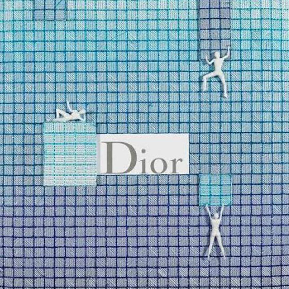DIOR AZURE - Contemporary Mixed Media Art by Stephen Wilson