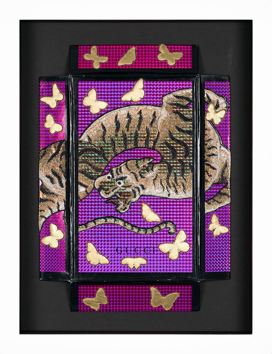 Gucci Vegas Tiger - Mixed Media Art by Stephen Wilson