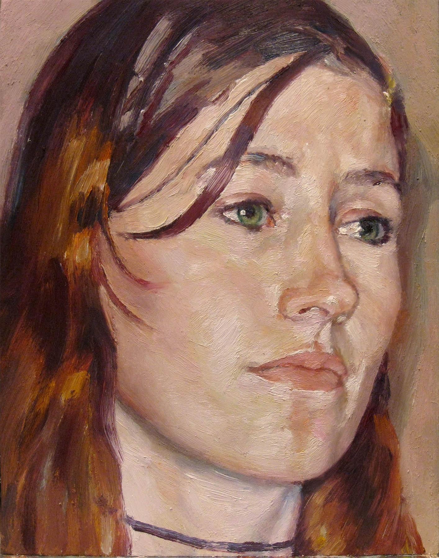 Stephen Wright Portrait Painting - CONSTANCE I - Contemporary Realism / Figurative Art / Red Hair