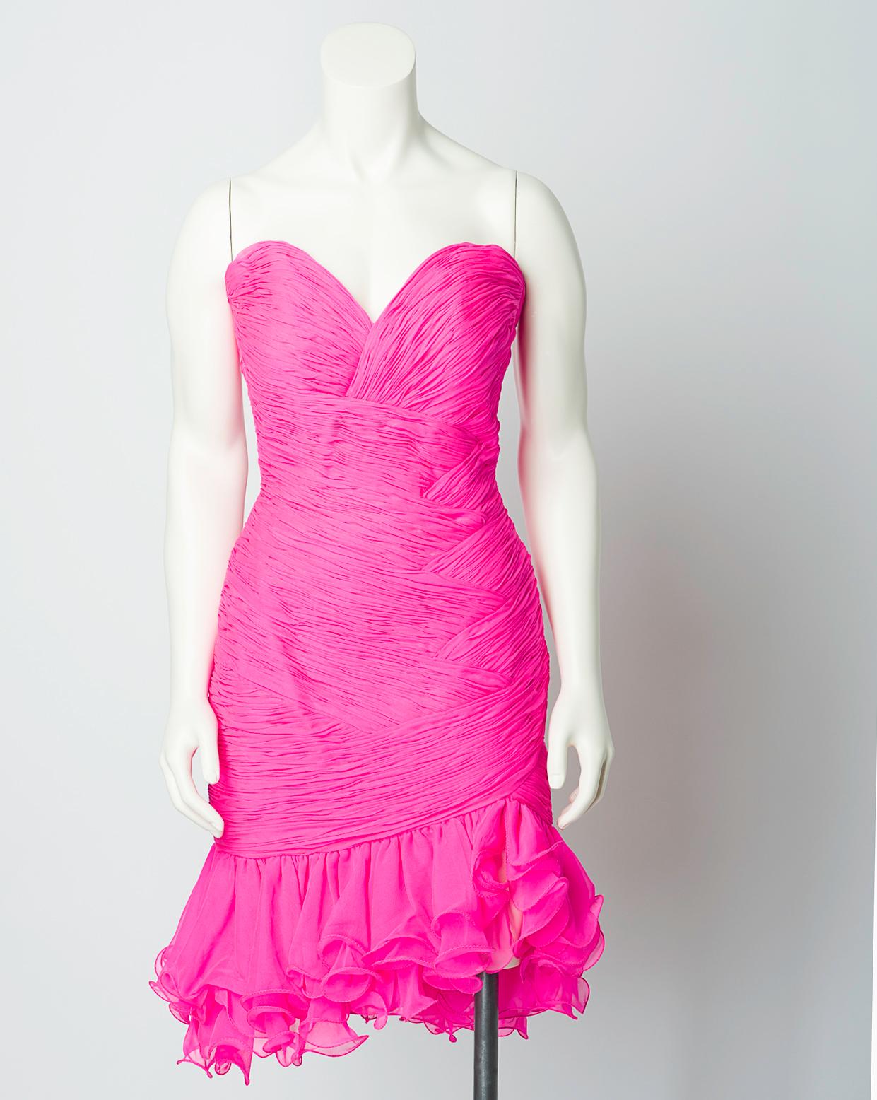 bright pink dress