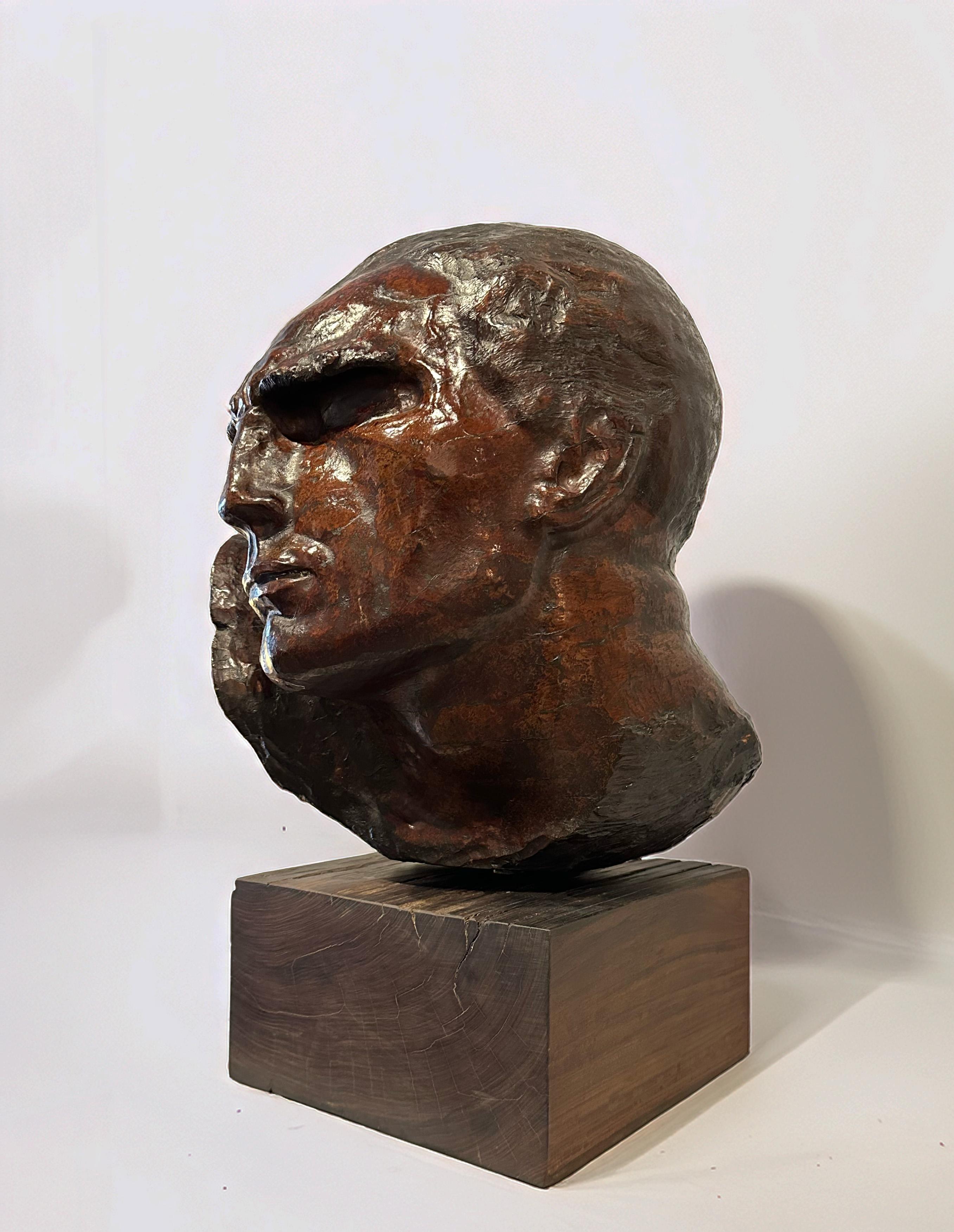 Inca, scultura in legno di quebracho dello scultore russo Stepan Erzia - Sculpture di Stepán Dmítrievich Erzia