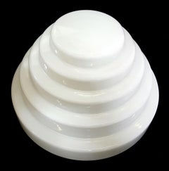 Stepped Art Deco Skyscraper Ceiling Mounted Globe with Fixture