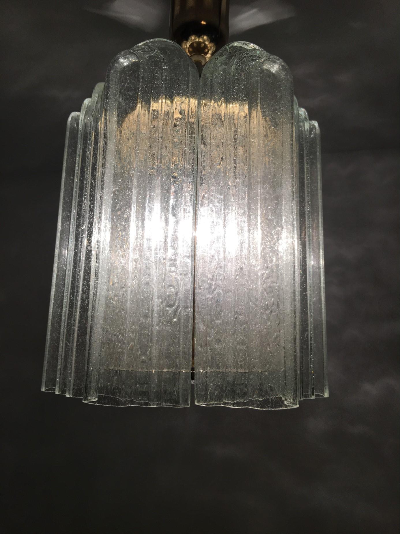 Stepped Glass Doria Pendant Chandelier from Germany For Sale 1
