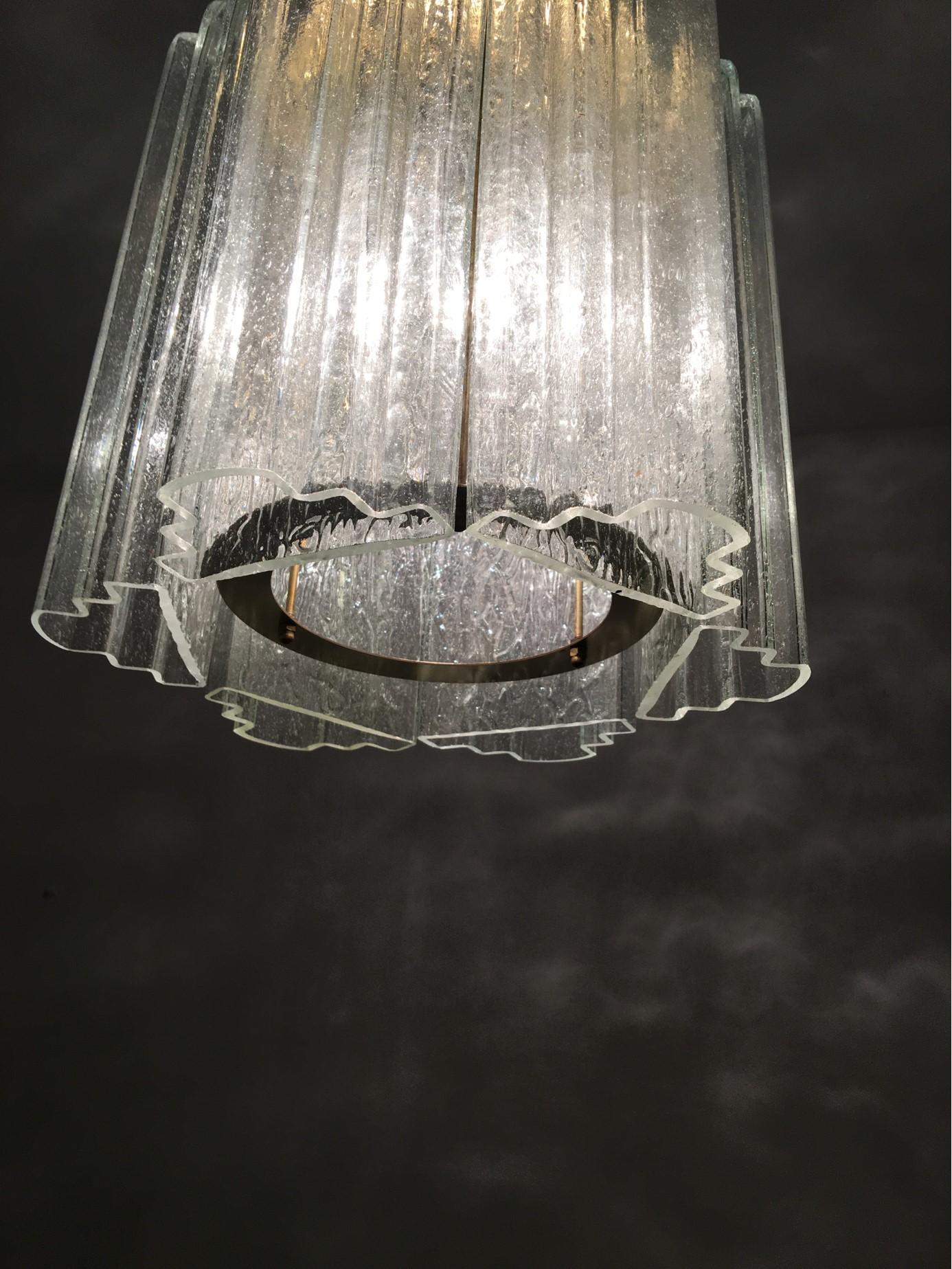 Stepped Glass Doria Pendant Chandelier from Germany For Sale 2