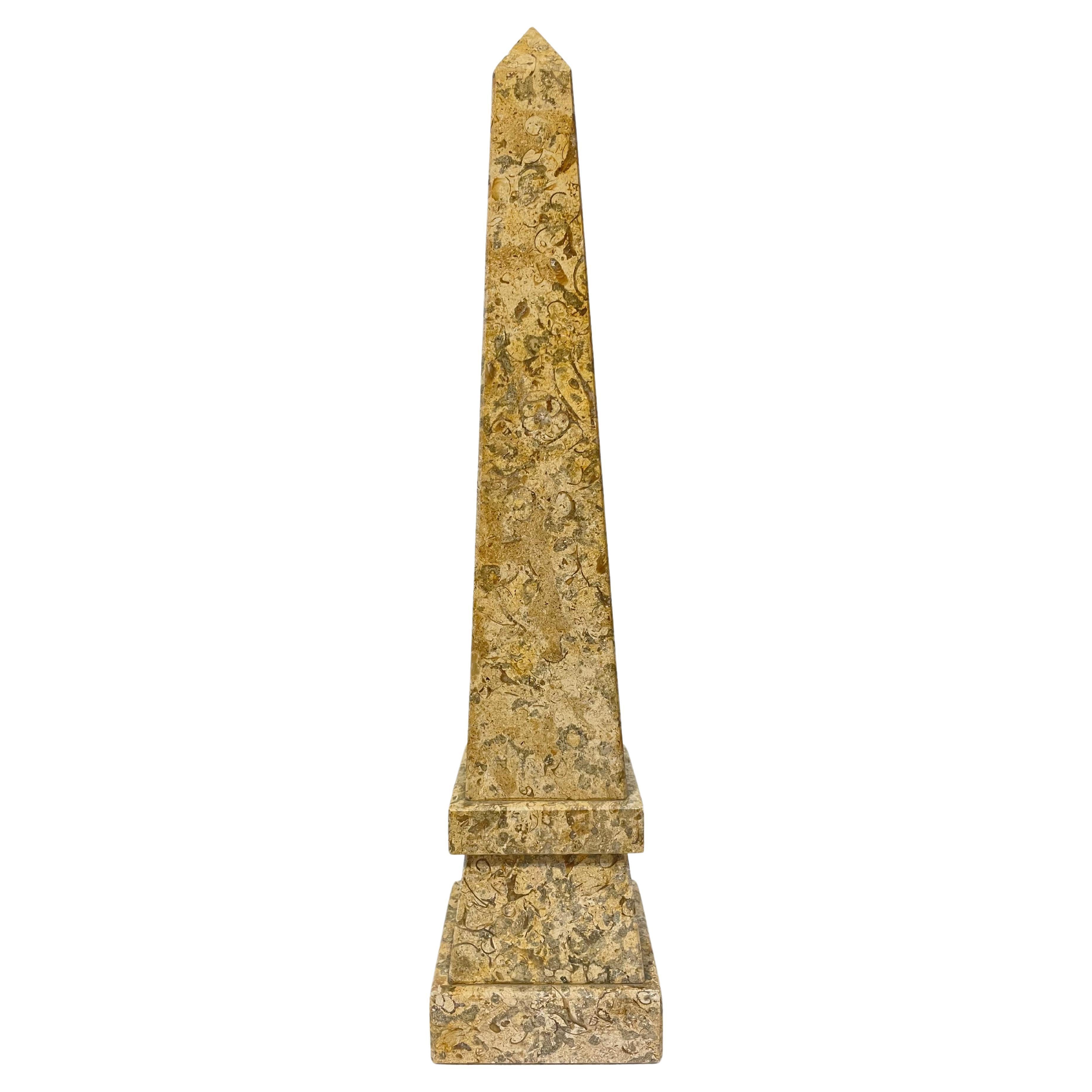 Stepped Obelisk Fossil Stone Tower