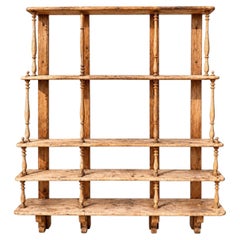 Estantería escalonada – Estilo Luis Felipe – Pino macizo – Siglo XIX
