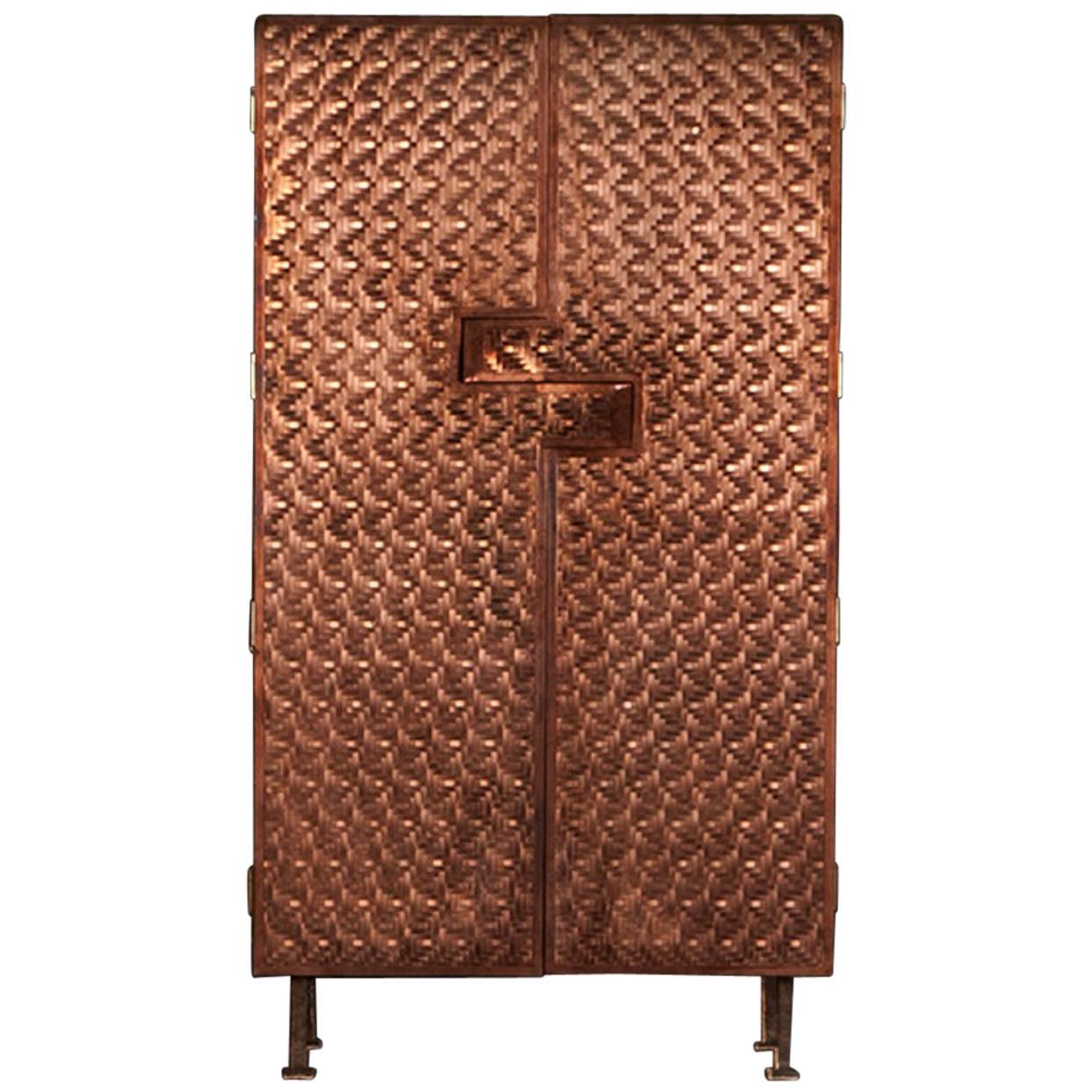 Steppes Copper Armoire, Signed by Michael Gittings