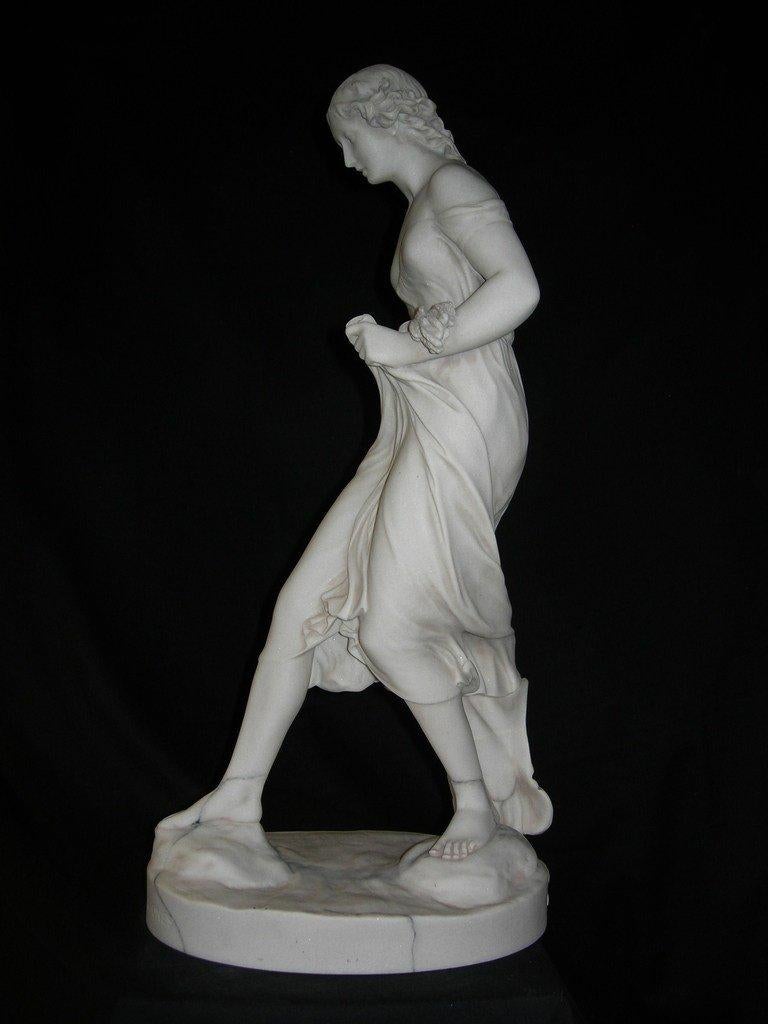 British Stepping Stones Marble Bust Sculpture, 20th Century For Sale