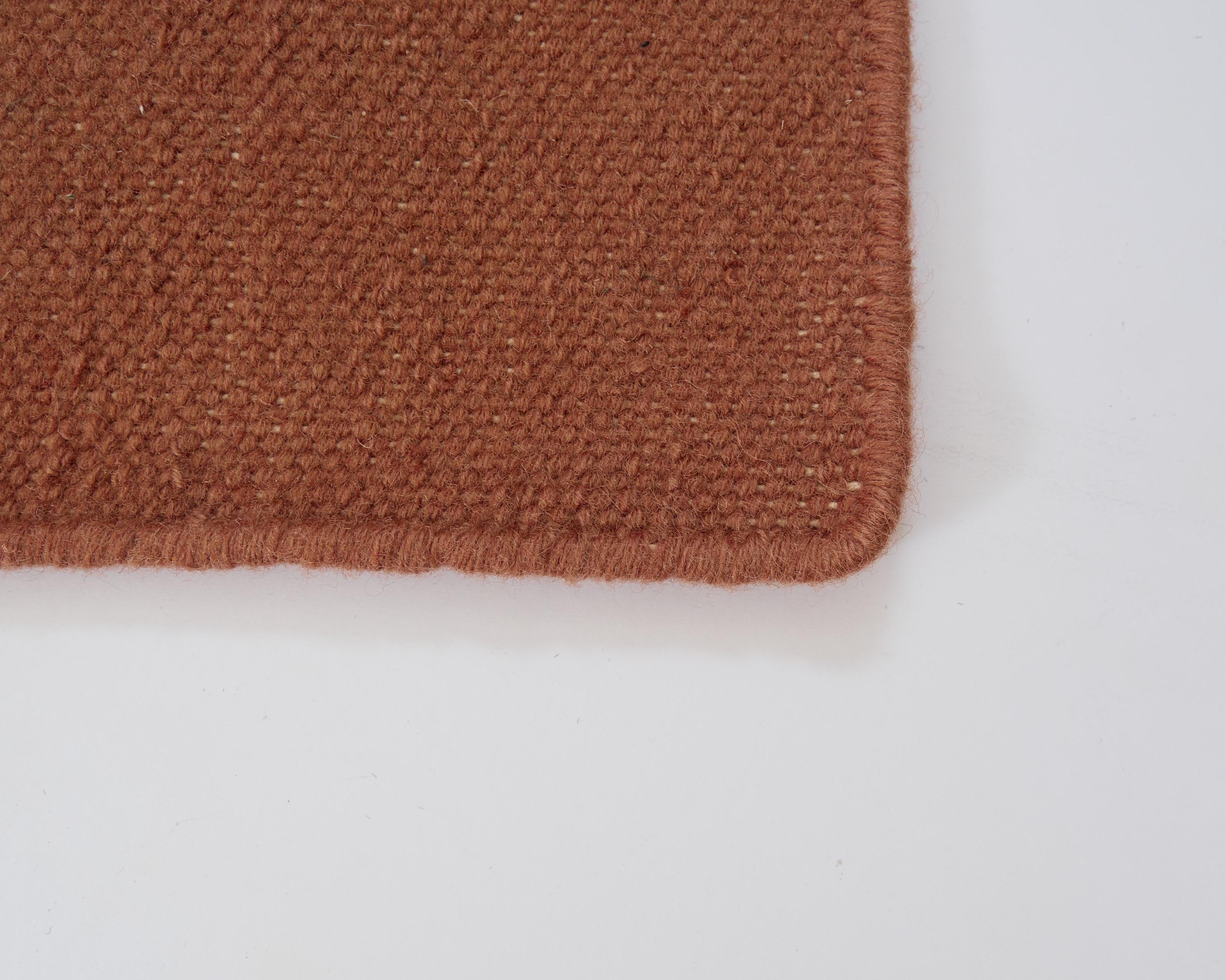 Hand-Woven Steps Kilm - modernist, minimal, geometric, custom colours, sizes by Wende Reid For Sale