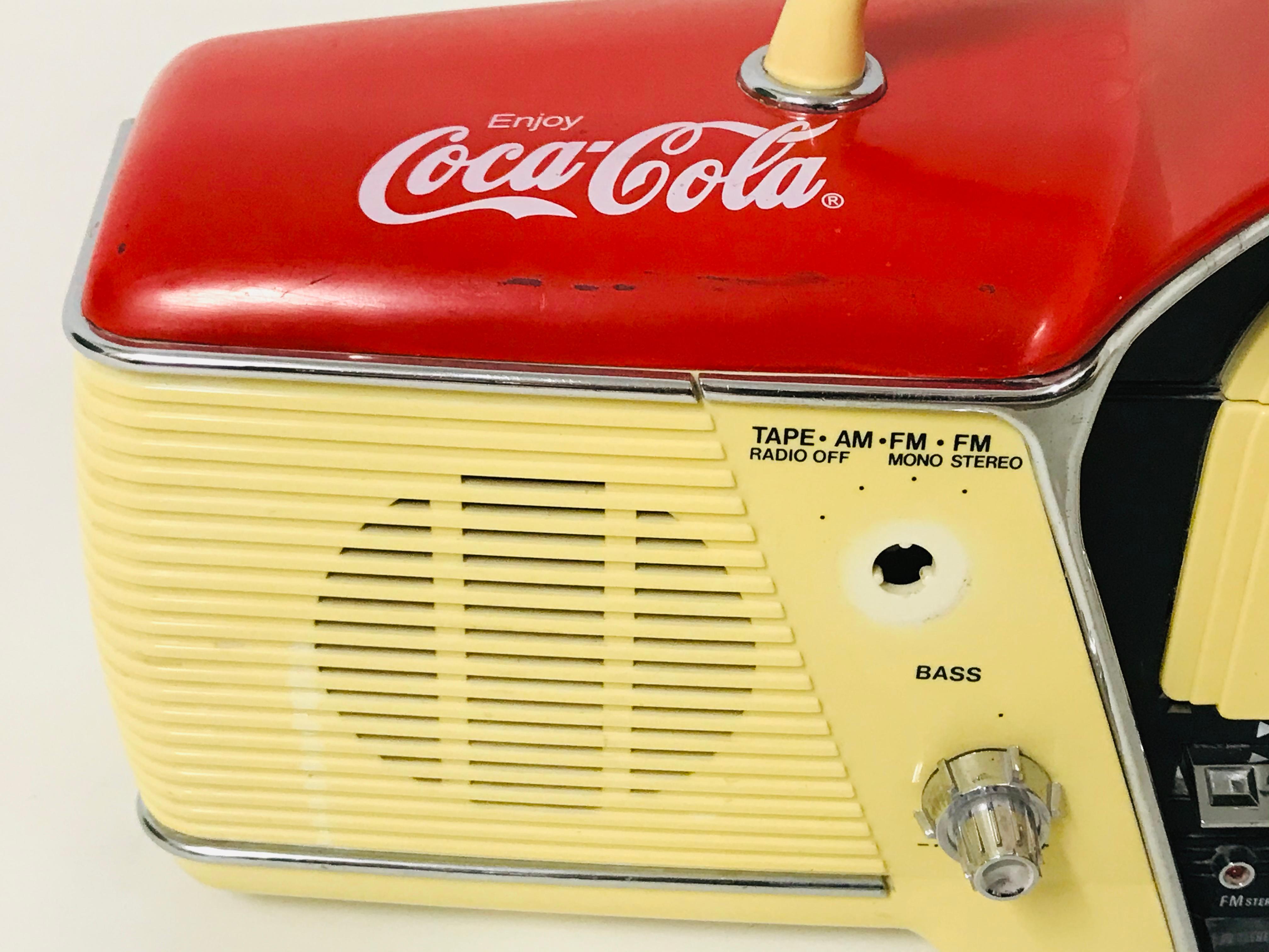 coca cola radio cassette player