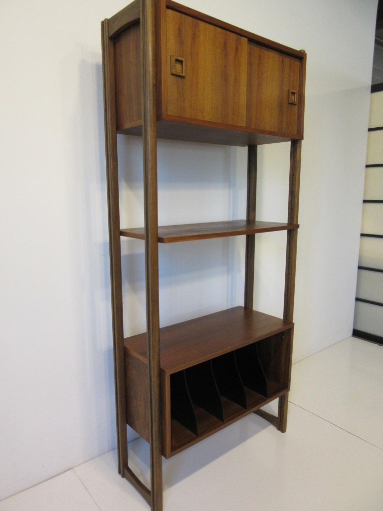 Stereo / Record Walnut Storage Wall Unit at 1stDibs barzilay stereo wall unit, stereo