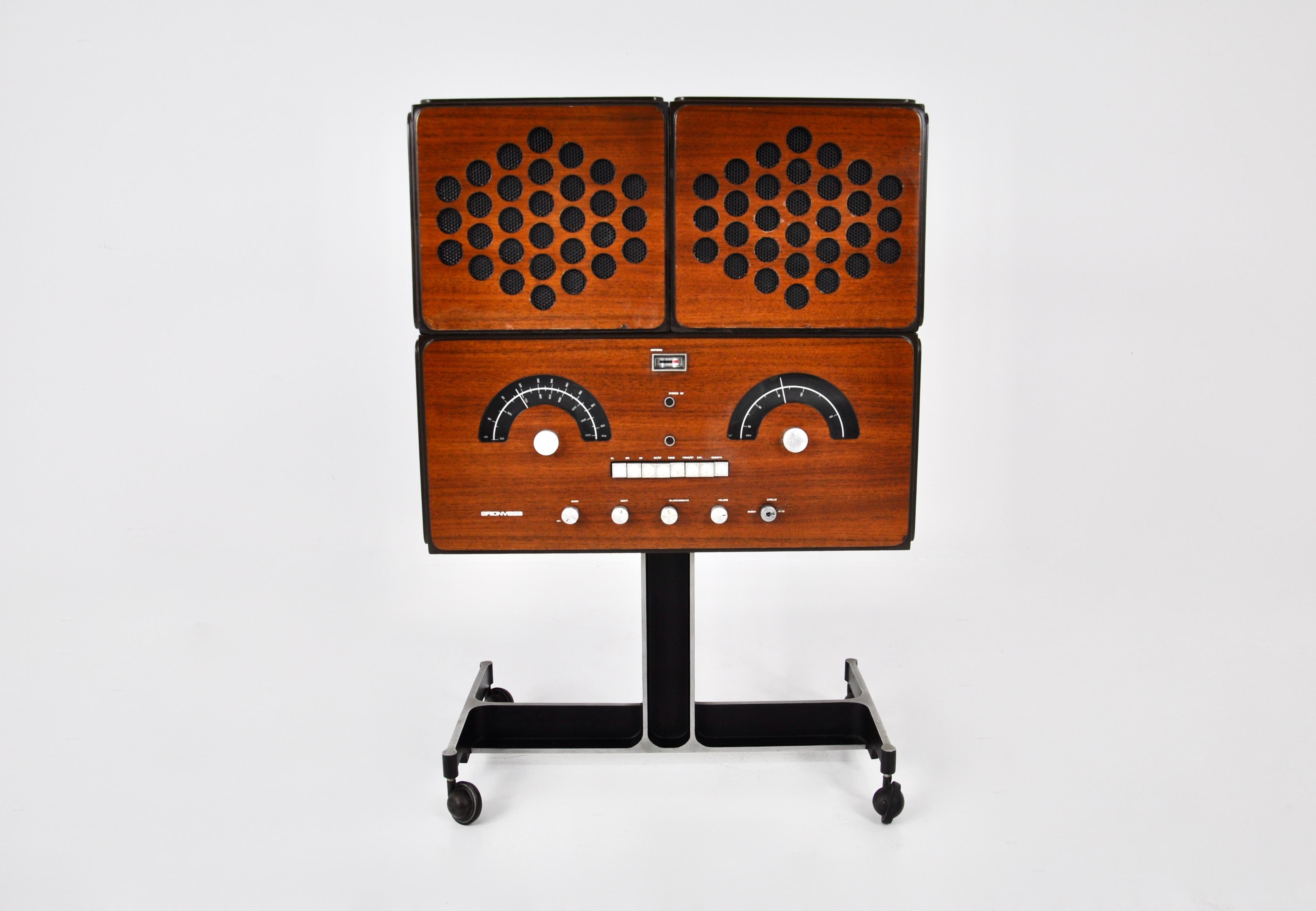 Mid-Century Modern Stereo RR-126  radio by Pier Giacomo & Achille Castiglioni for Brionvega, 1960s For Sale