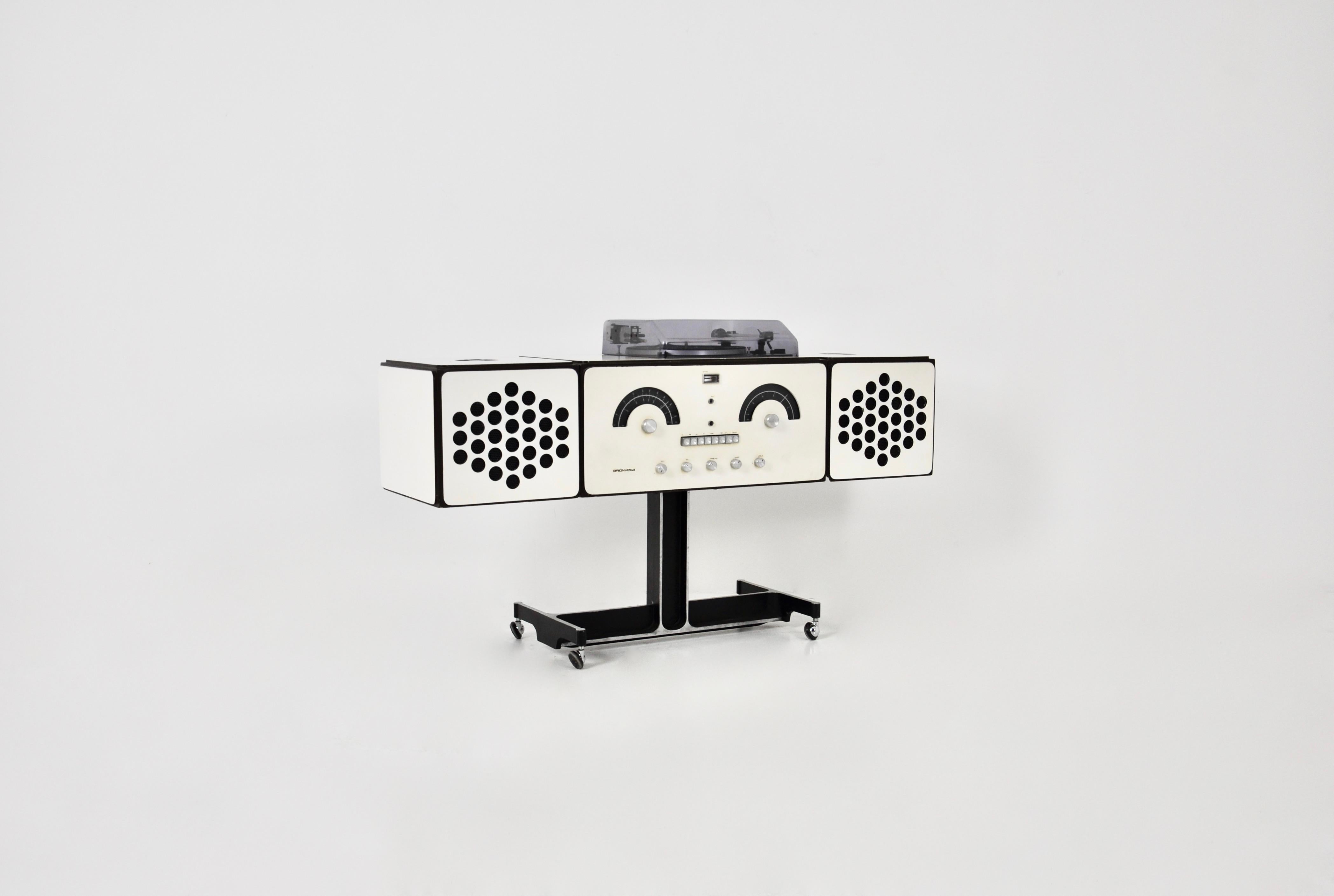 Mid-Century Modern Stereophonic RR-126 Radio by F.Lli Castiglioni for Brionvega, 1960s