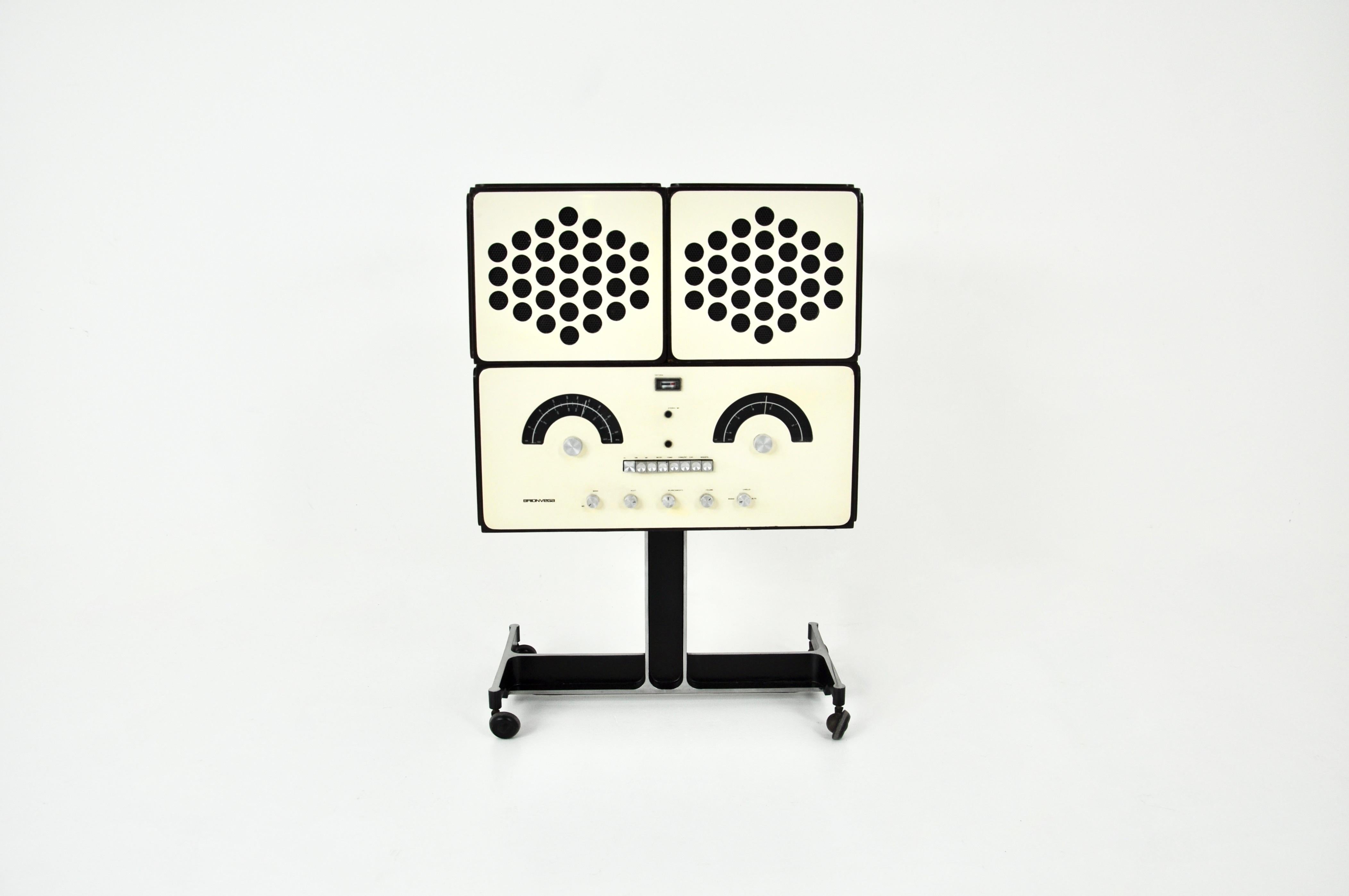 Mid-Century Modern Stereophonic RR-126 Radio by F.lli Castiglioni for Brionvega, 1960s For Sale