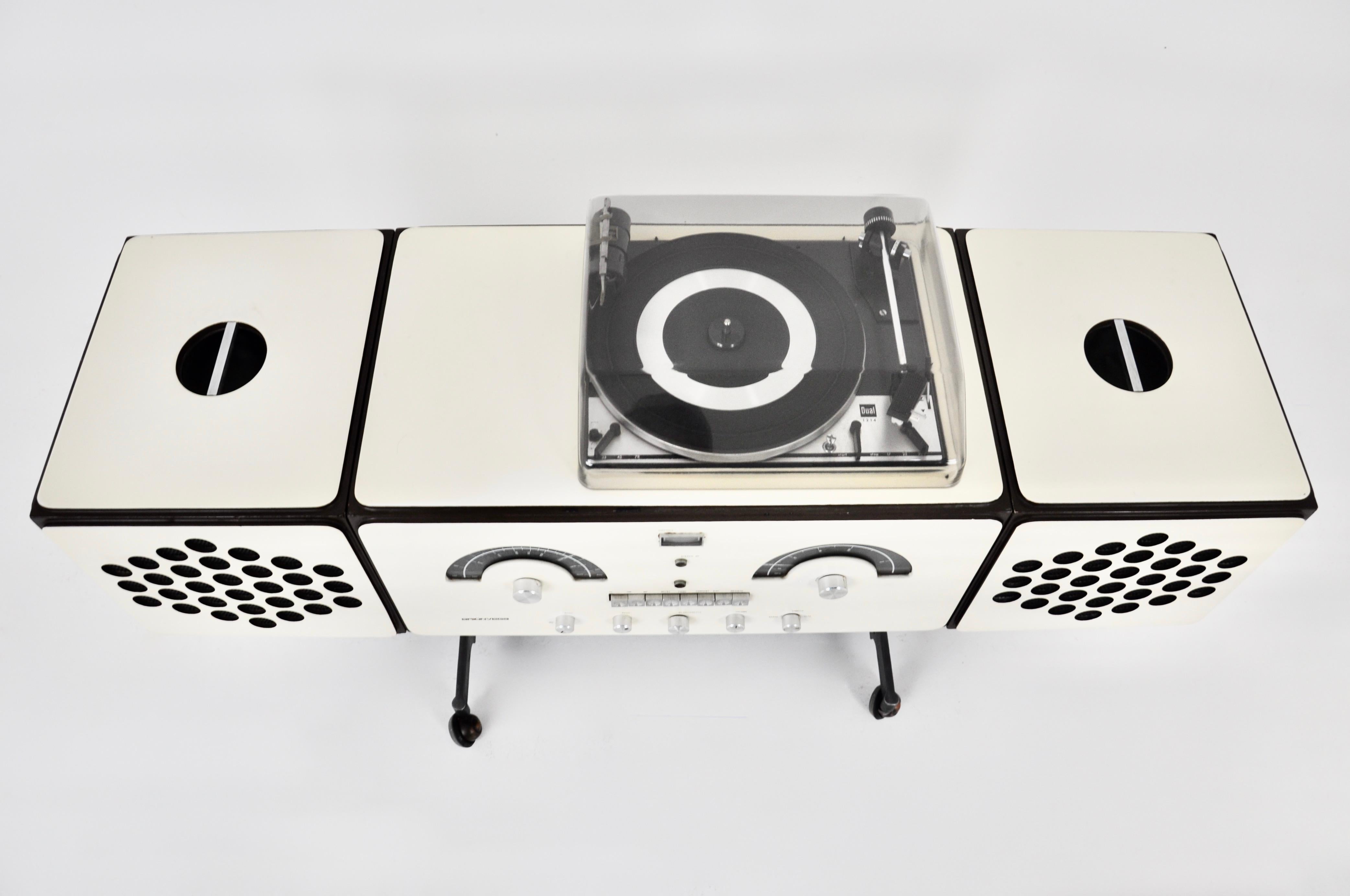 Metal Stereophonic RR-126 Radio by F.lli Castiglioni for Brionvega, 1960s