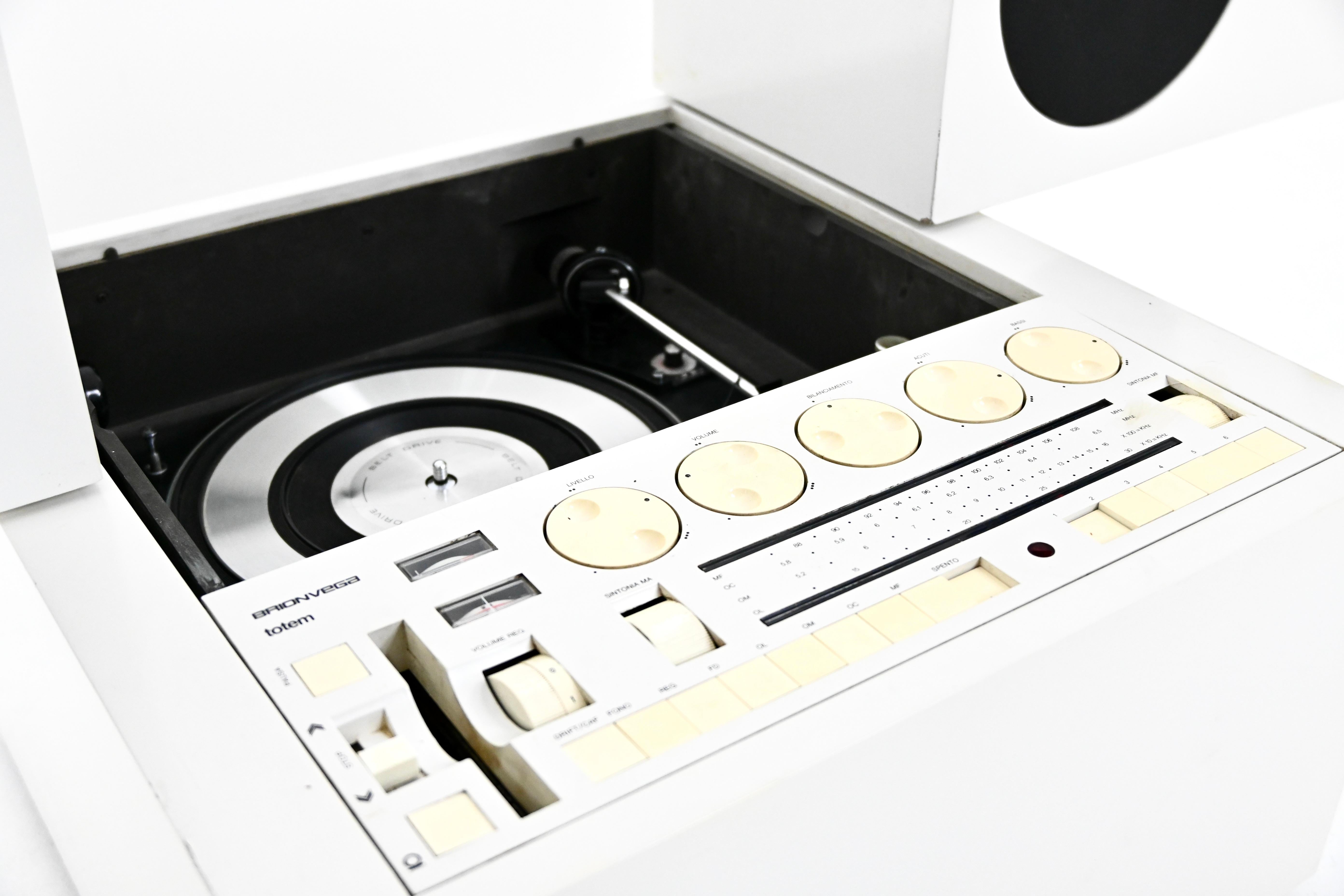 Stereophonic TOTEM rr130 Radio by Mario Bellini for Brionvega, 1970s For Sale 3