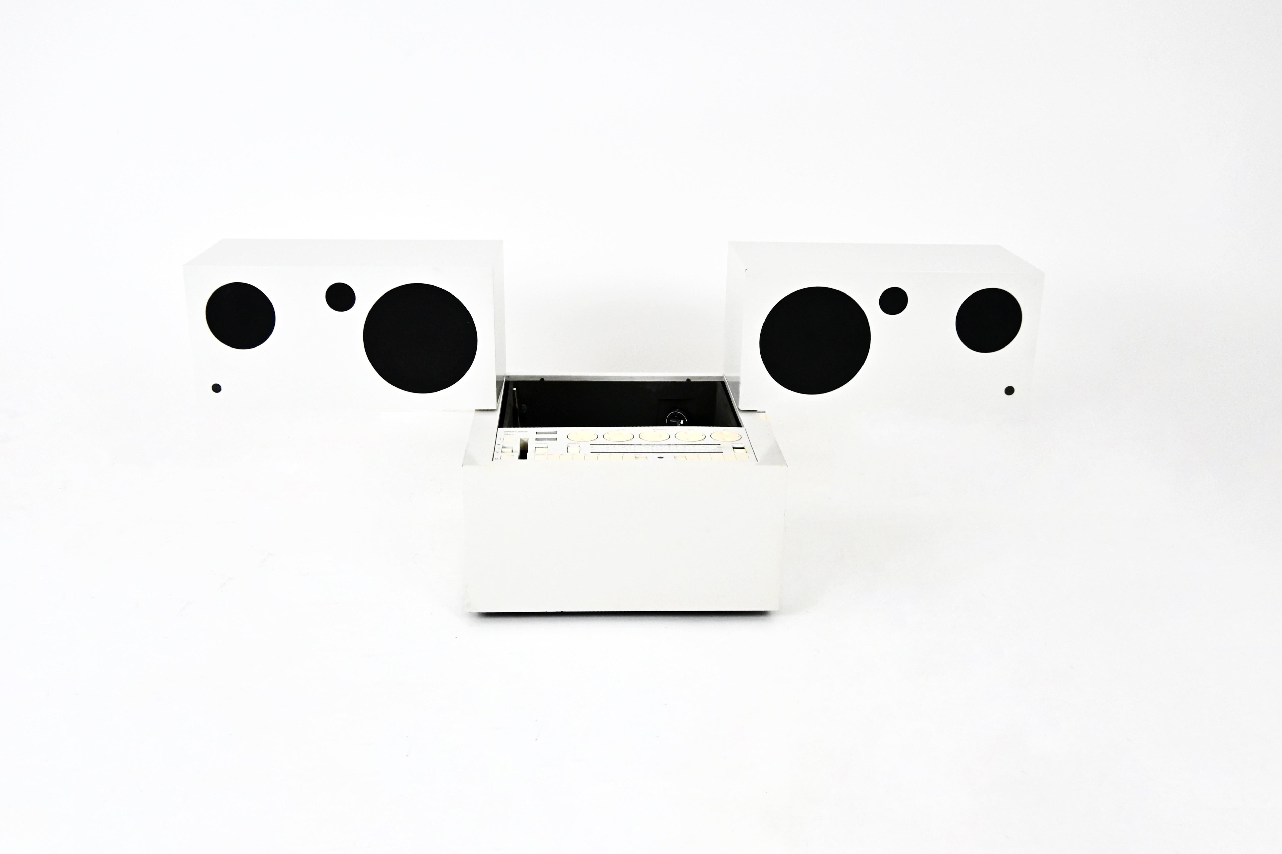 Mid-Century Modern Stereophonic TOTEM rr130 Radio by Mario Bellini for Brionvega, 1970s For Sale