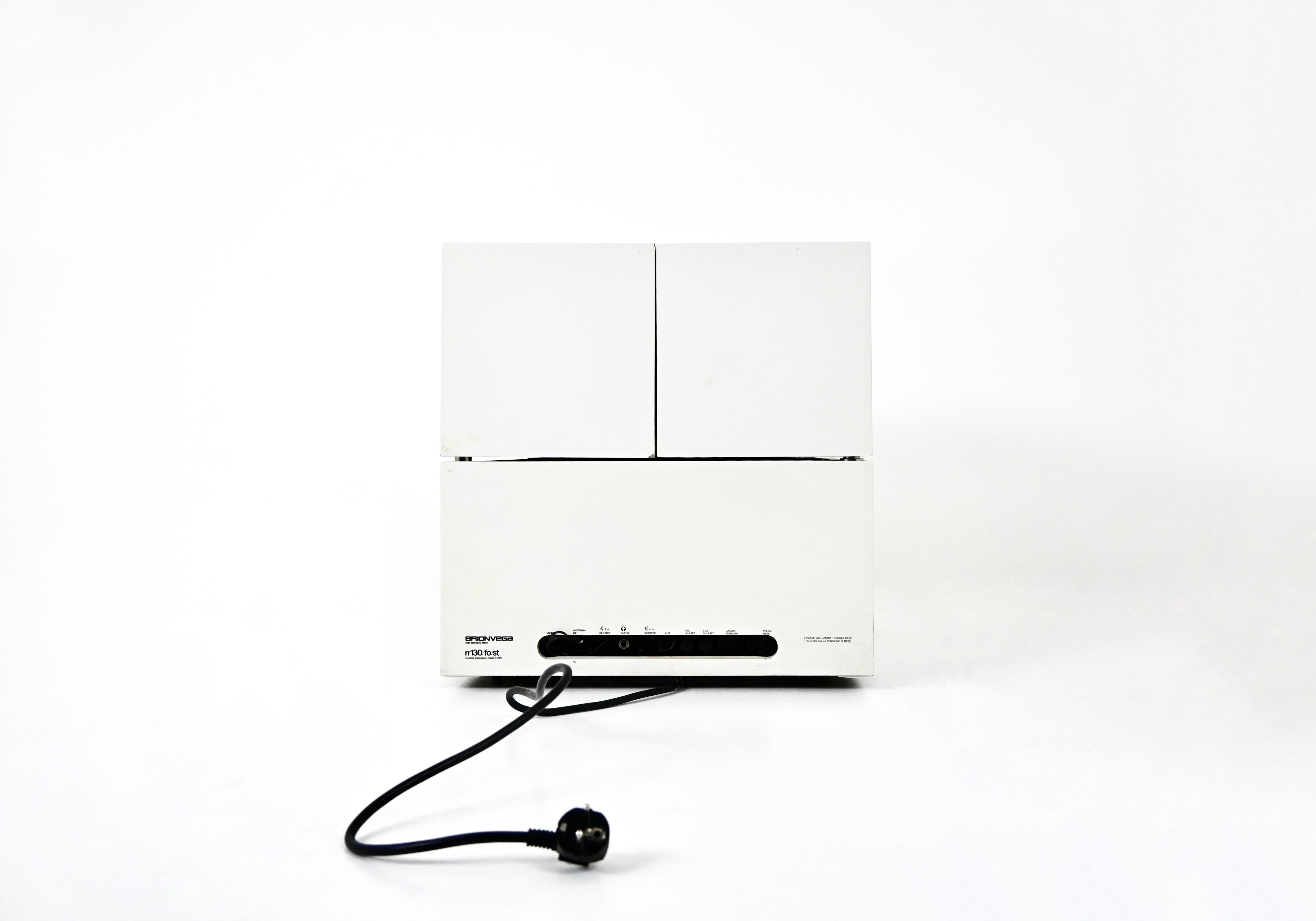 Late 20th Century Stereophonic TOTEM rr130 Radio by Mario Bellini for Brionvega, 1970s For Sale