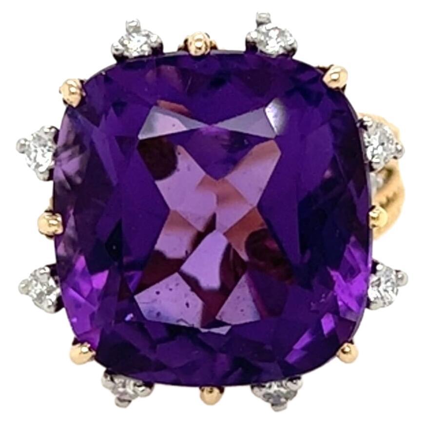 Sterle Gold, Platinum, Amethyst and Diamond Ring