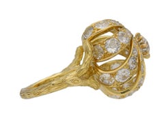 Sterle of Paris Diamond Cocktail Ring, circa 1970