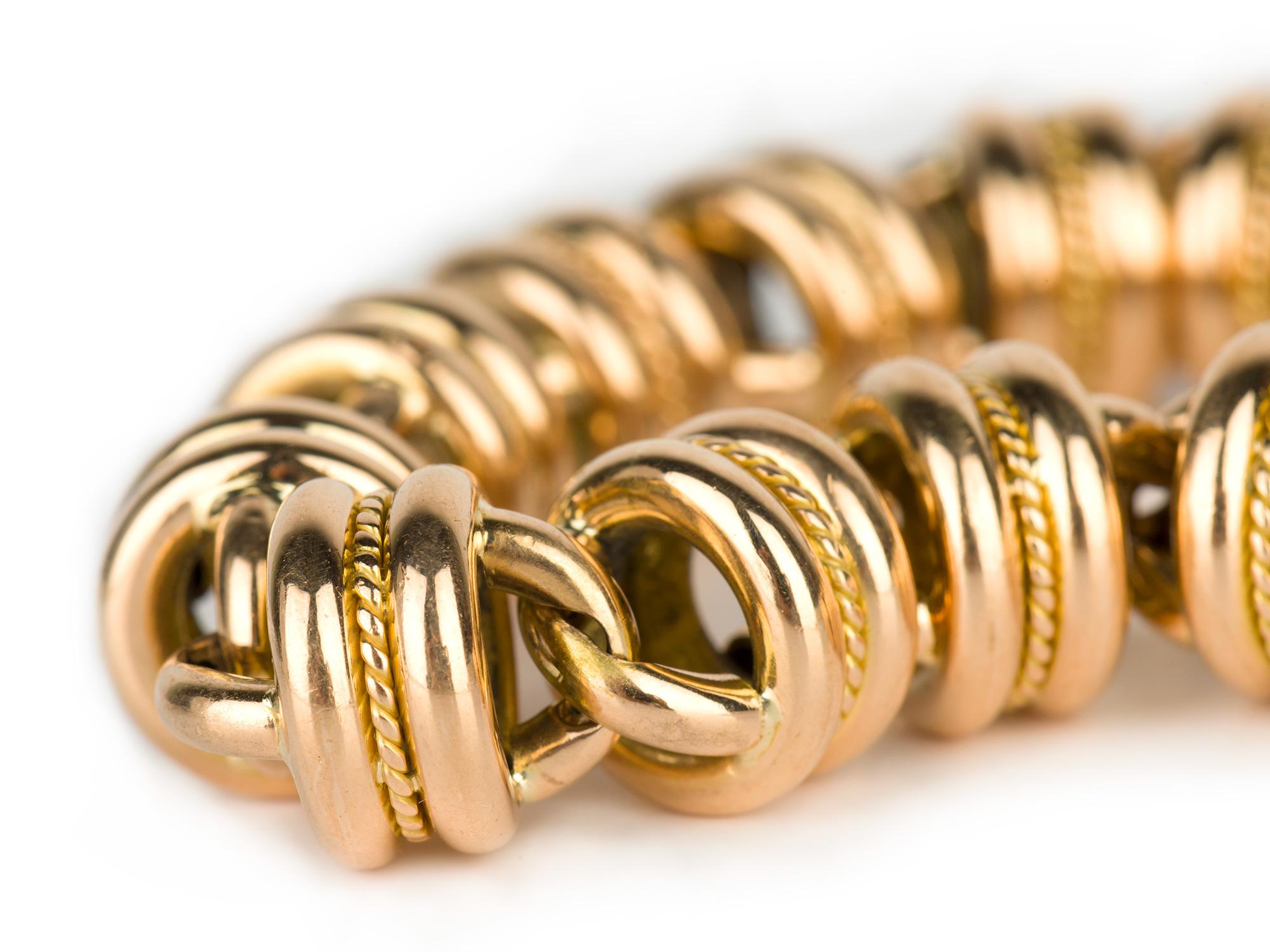 Bracelet Rolle en or rose 18k de Sterle Paris Bon état - En vente à San Antonio, TX
