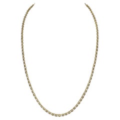 Sterle Paris Bi-Colored White Yellow Gold Round Twisted Link 30" Chain