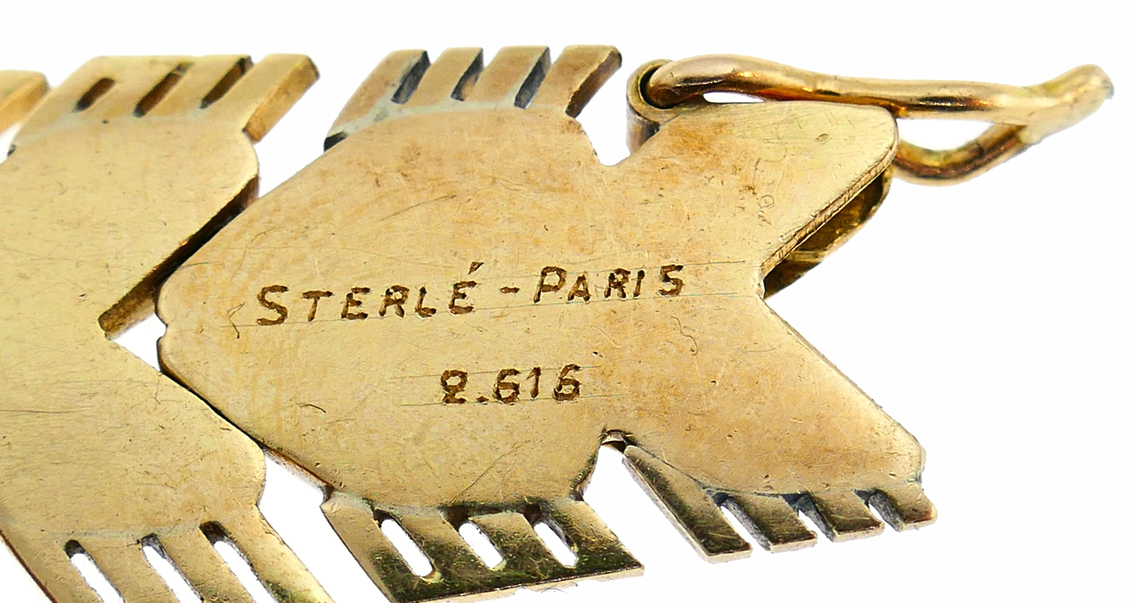 Sterle Paris Diamond Yellow Gold Choker Necklace, 1940s 2