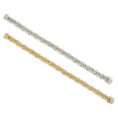 Sterlé, Paris yellow and white gold diamond-set bracelets