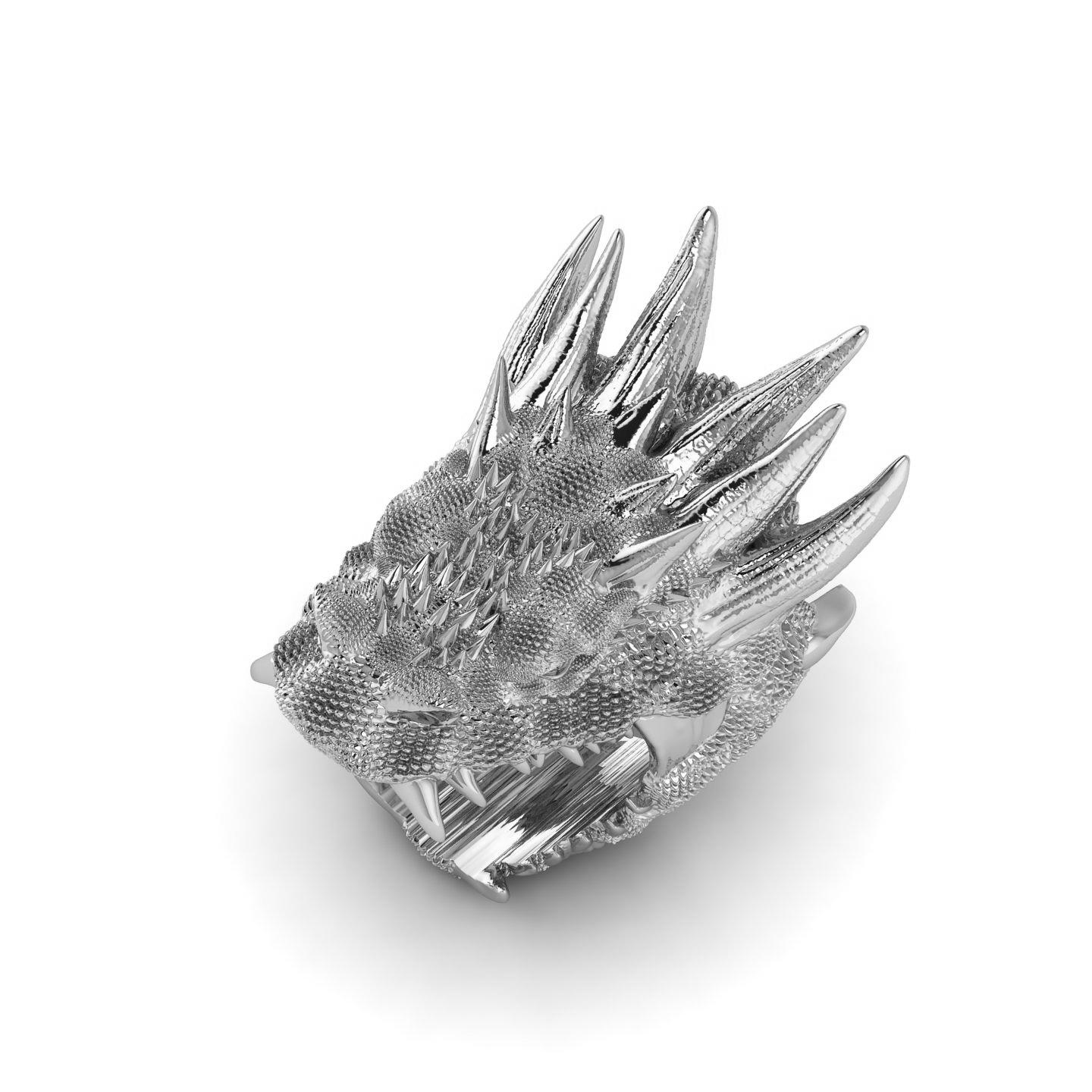 Art Nouveau Sterlin Silver Dragon Ring