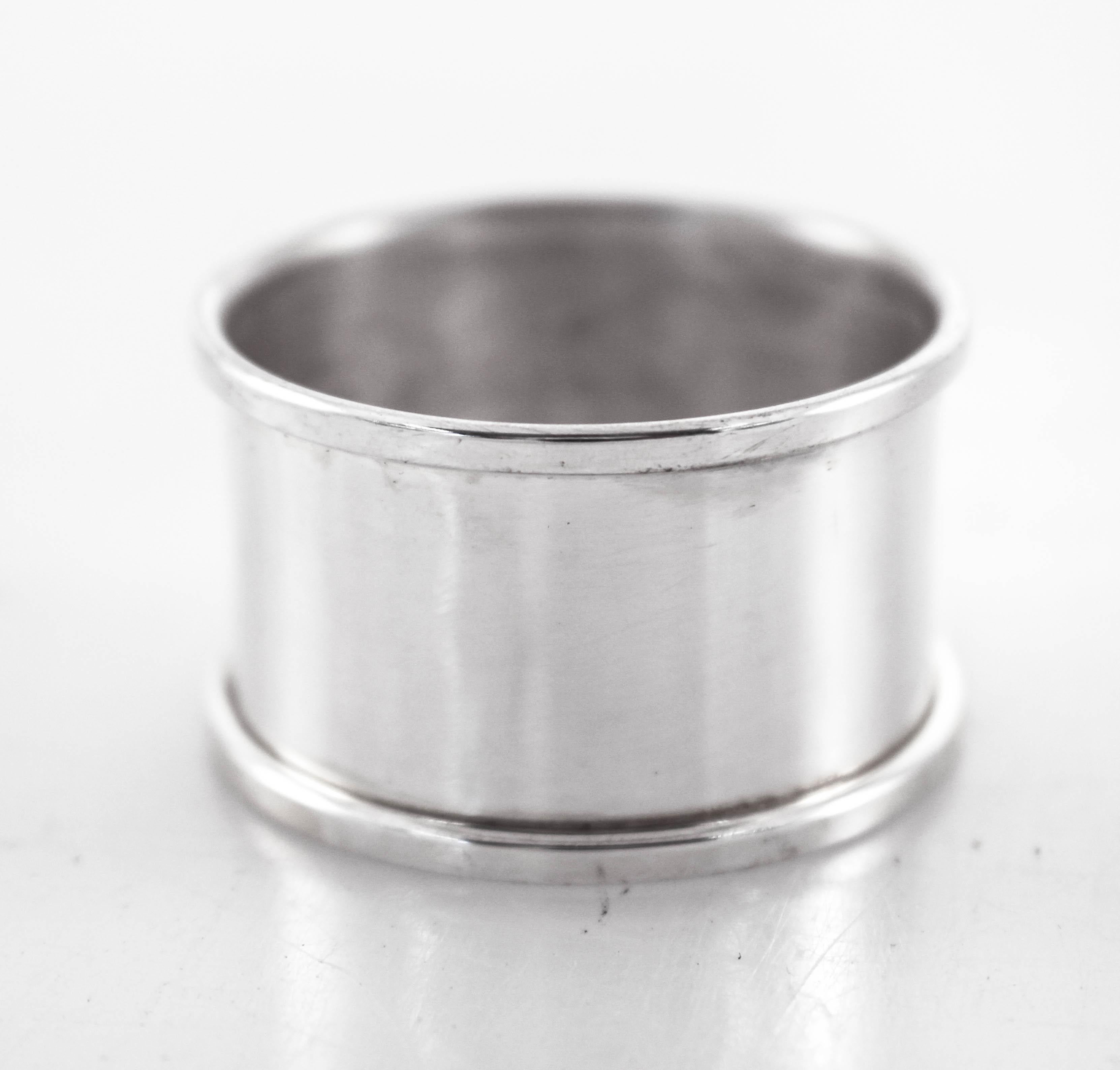 Mid-20th Century Sterling 12 Napkin Rings