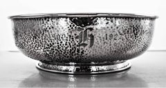 Sterling 1907 Arts & Crafts Hammered Bowl