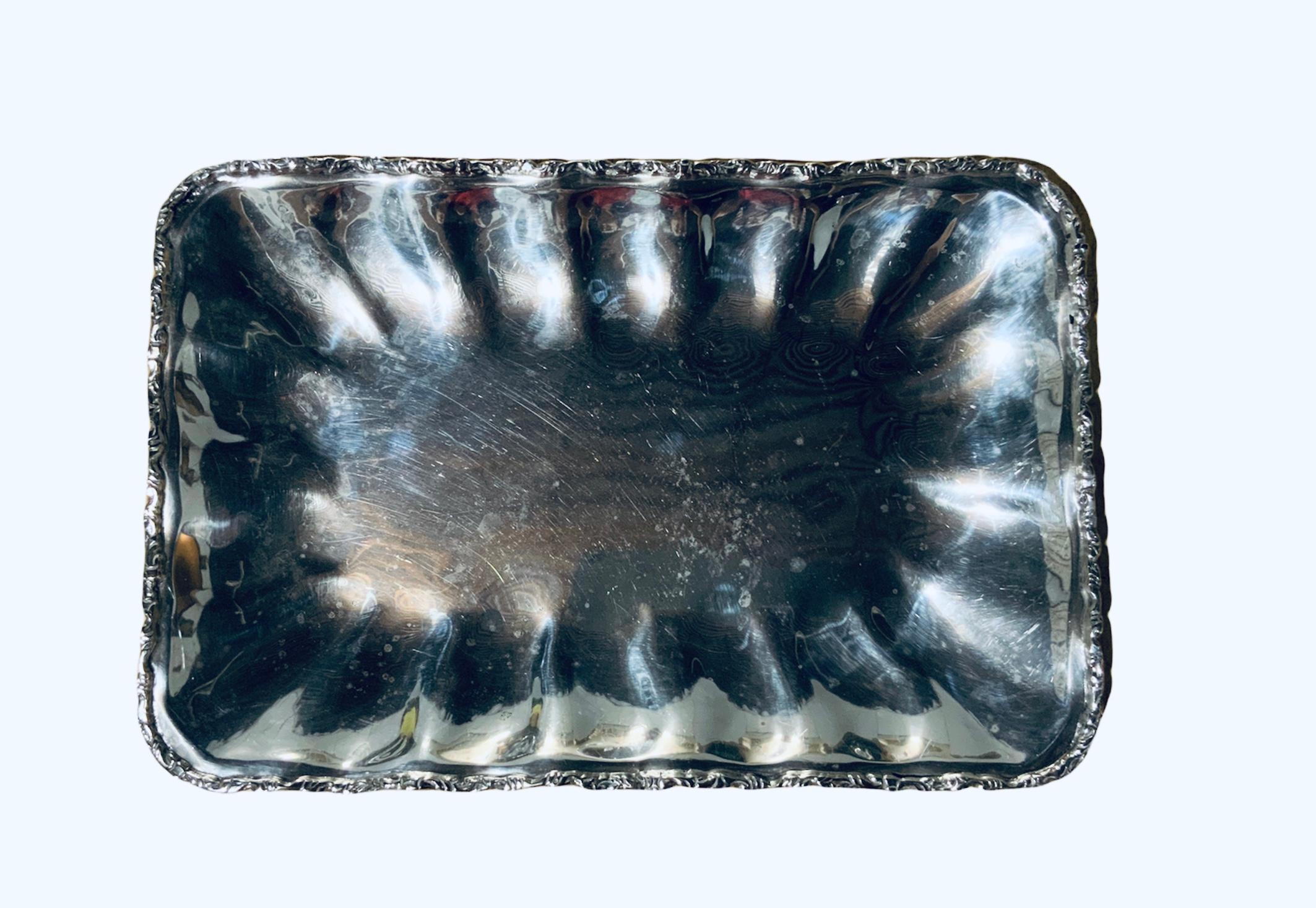 Unknown Sterling 925 Rectangular Serving Tray For Sale