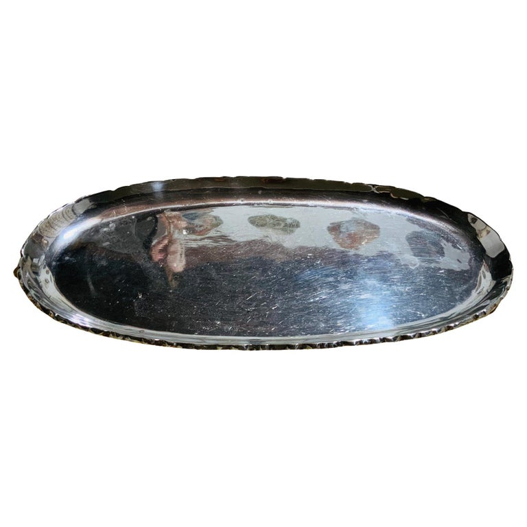 Sterling 925 Small Oval Long Tray For Sale at 1stDibs