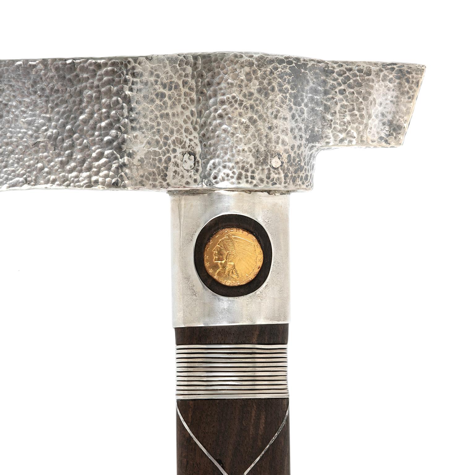 American Sterling and 22k Axe For Sale