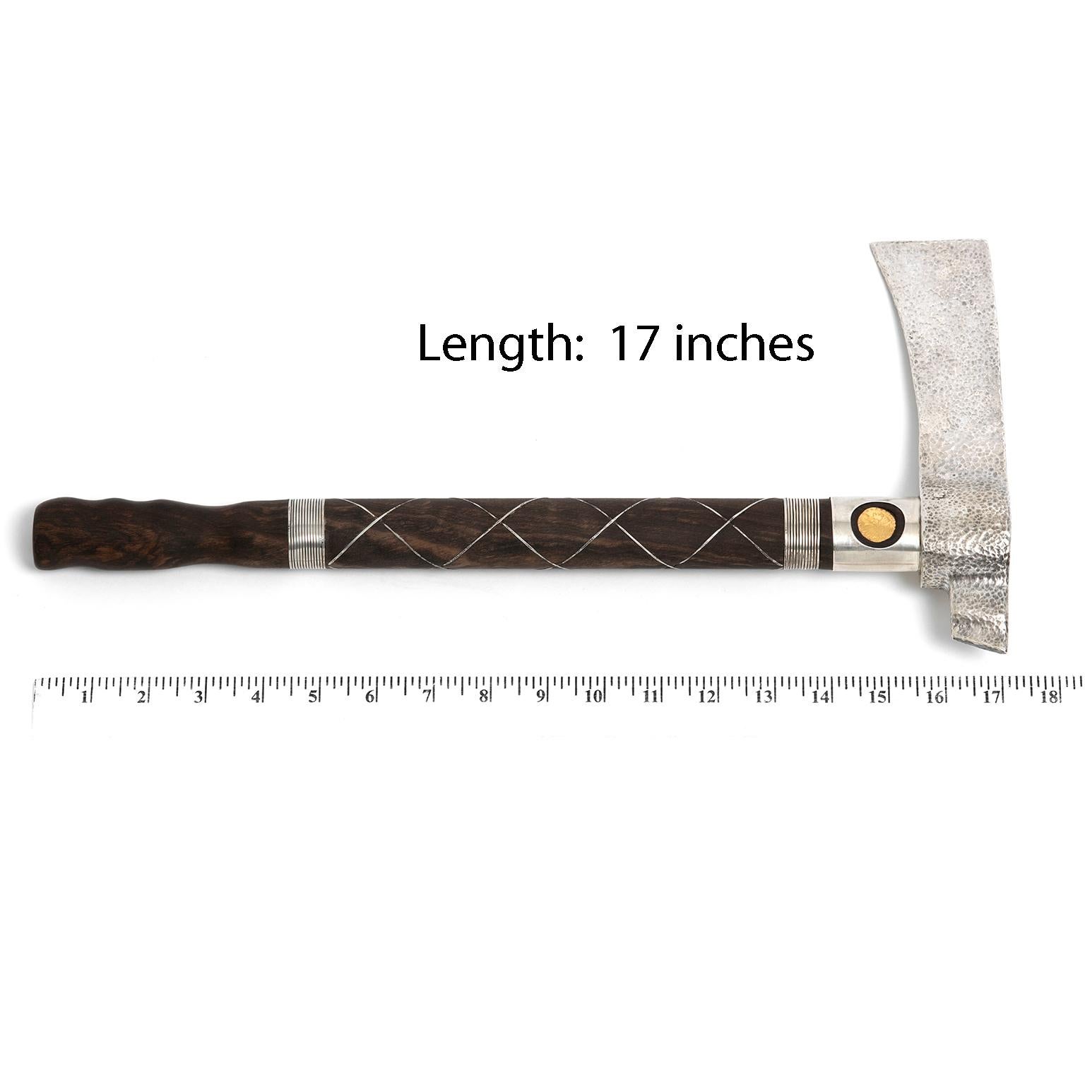 Sterling Silver Sterling and 22k Axe For Sale