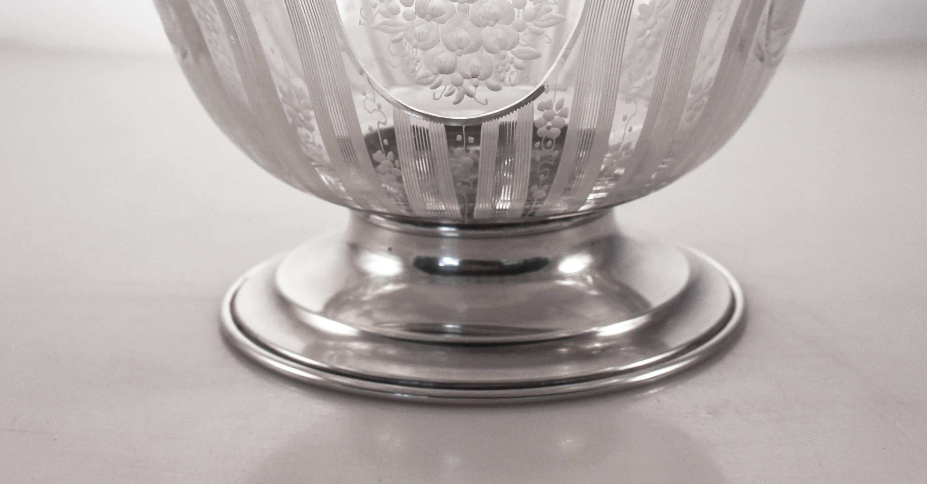American Sterling and Crystal Centerpiece Bowl