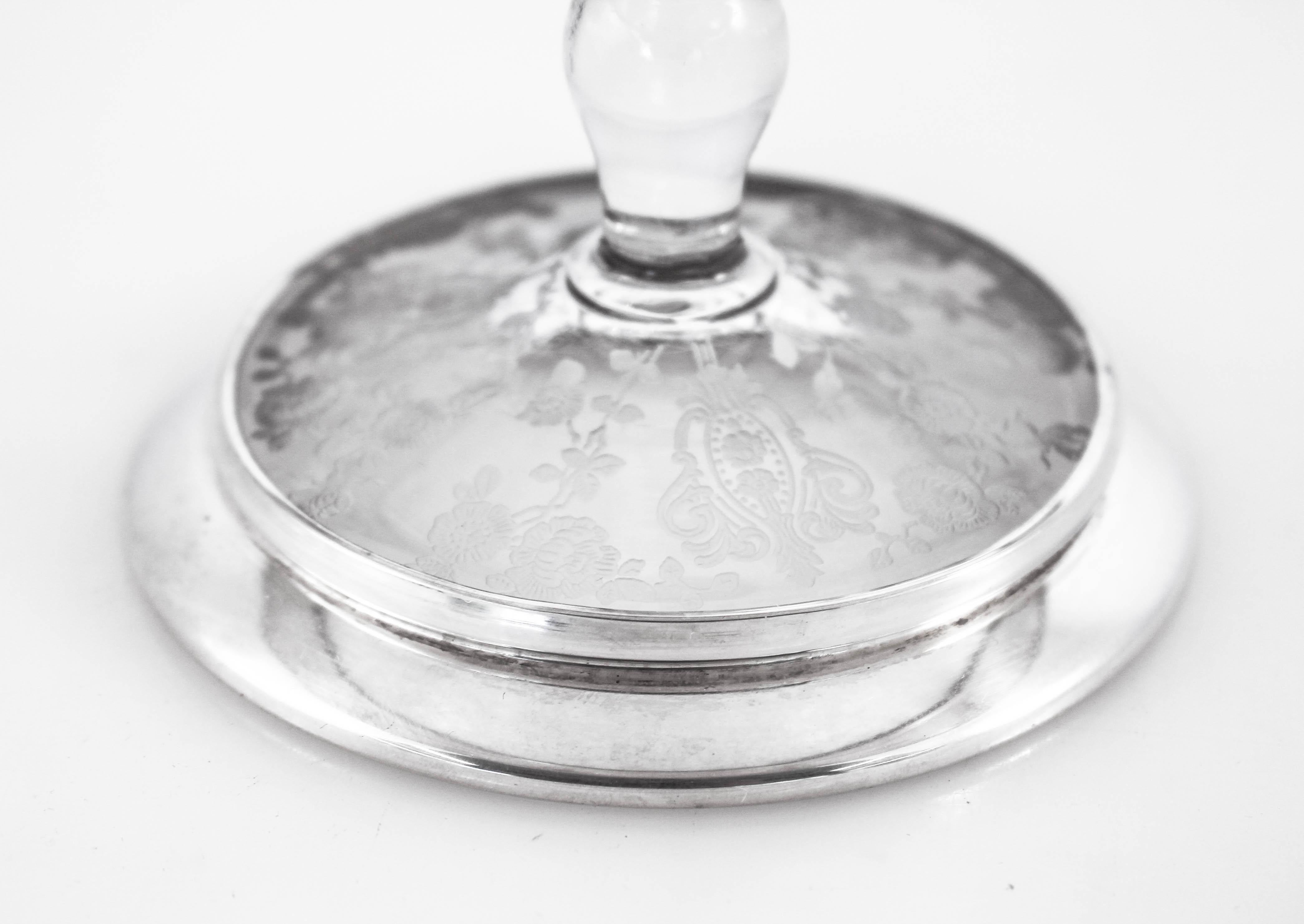 Sterling and Crystal Compote 1