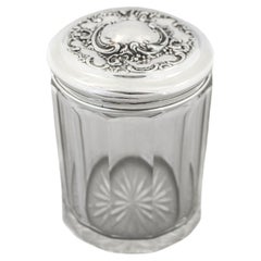 Sterling and Crystal Vanity Jar