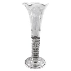 Sterling and Crystal Vase