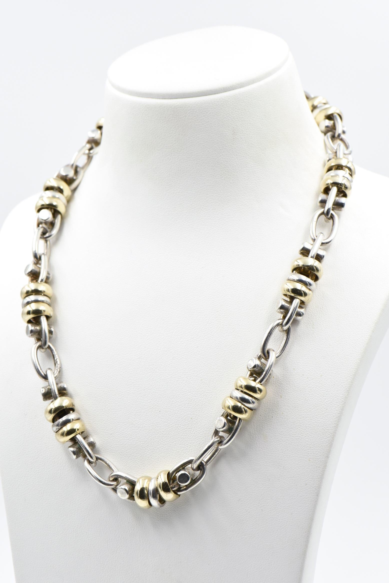 Women's or Men's Sterling and Gold-Plated Necklace