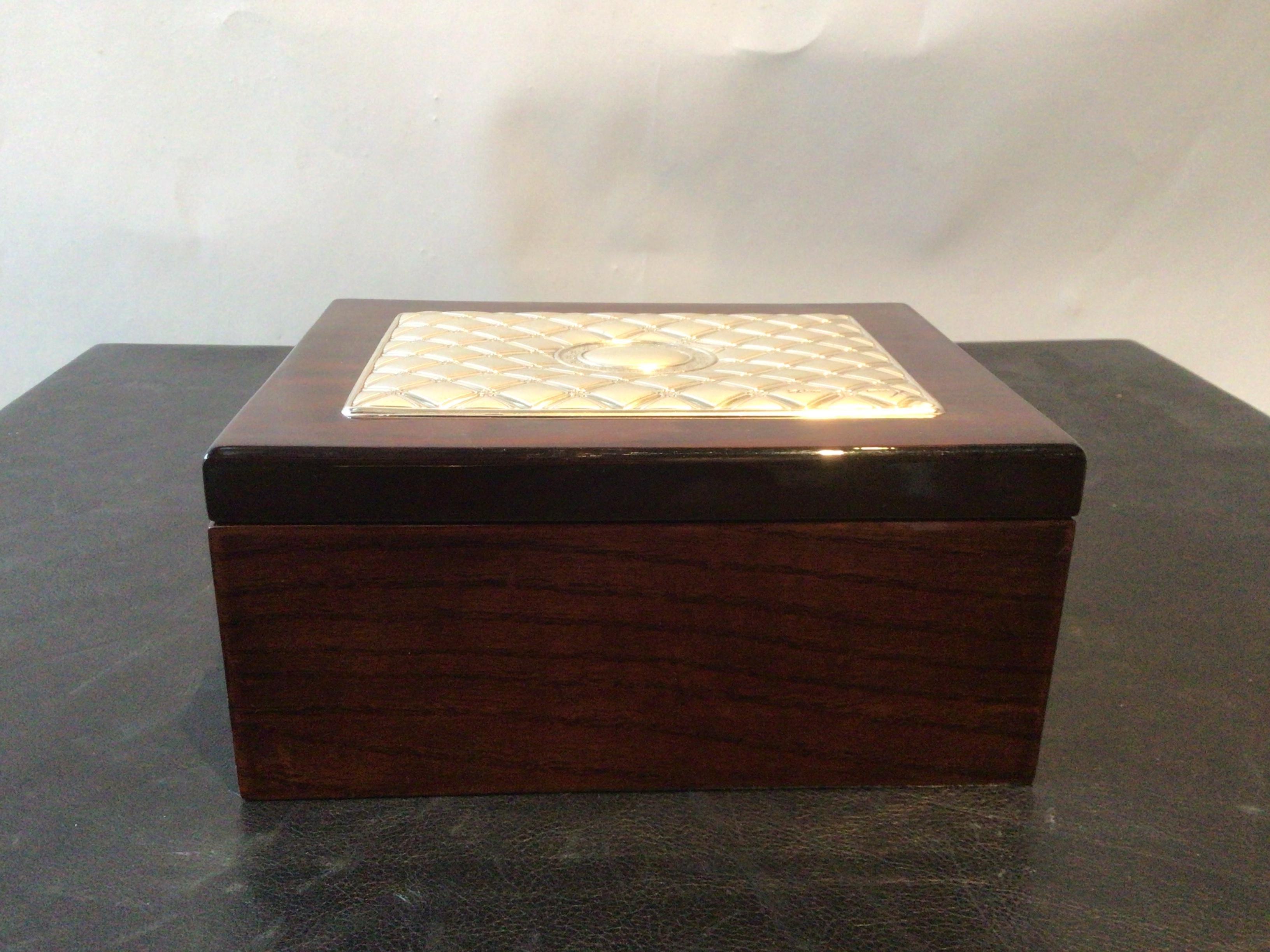 Sterling and wood box by Hadad.