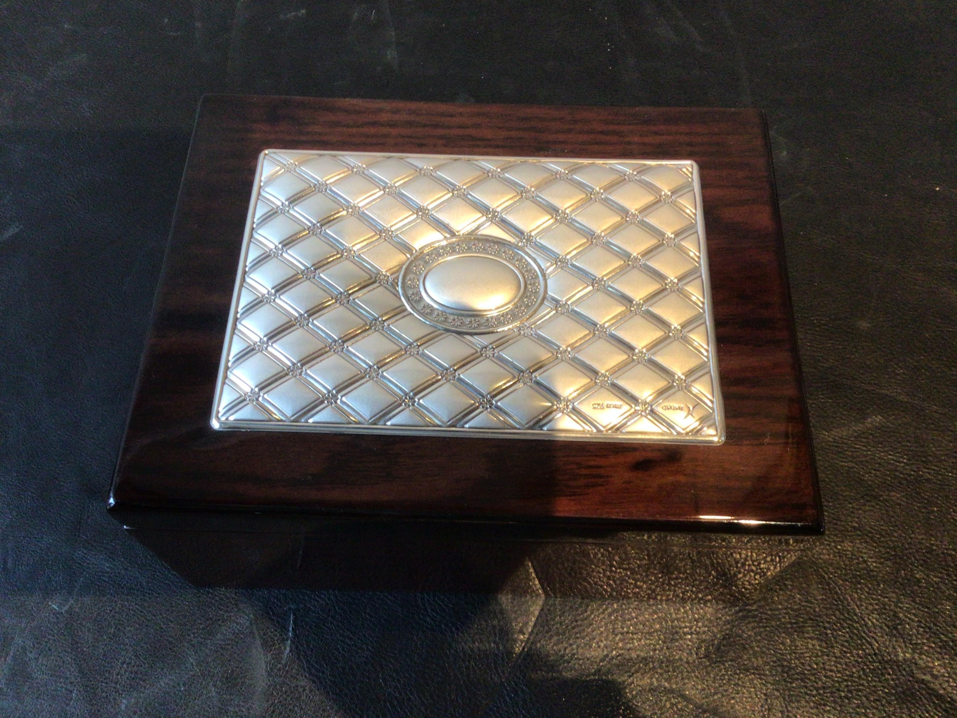 Sterling and Wood Box by Hadad In Good Condition In Tarrytown, NY