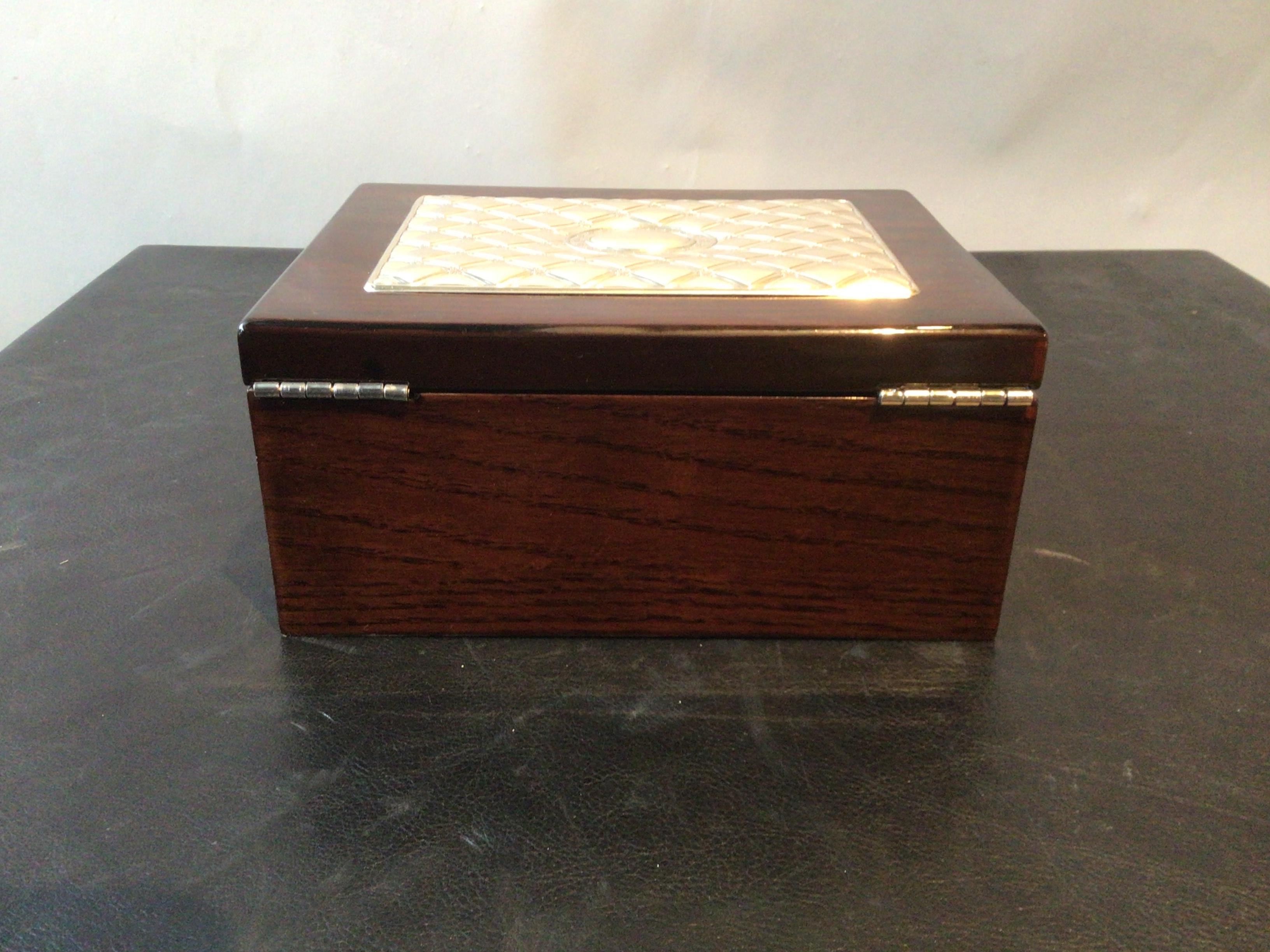 Sterling Silver Sterling and Wood Box by Hadad