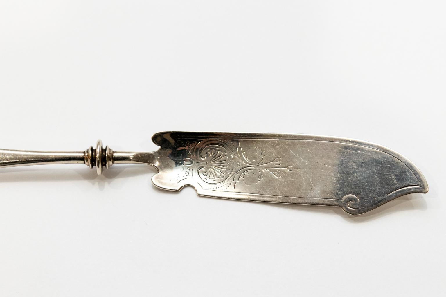 19th Century Sterling Antique Butter Knife For Sale