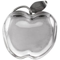 Plat à pomme en argent sterling