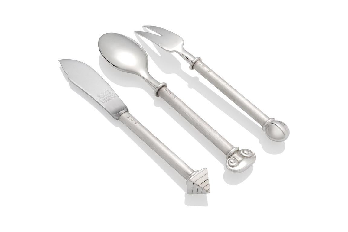 Sterling Architectural Appetizer Set In New Condition For Sale In Gorham, ME