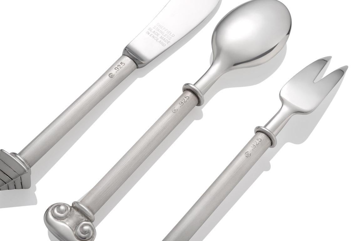 Architektonisches Appetizer-Set aus Sterlingsilber für Damen oder Herren im Angebot