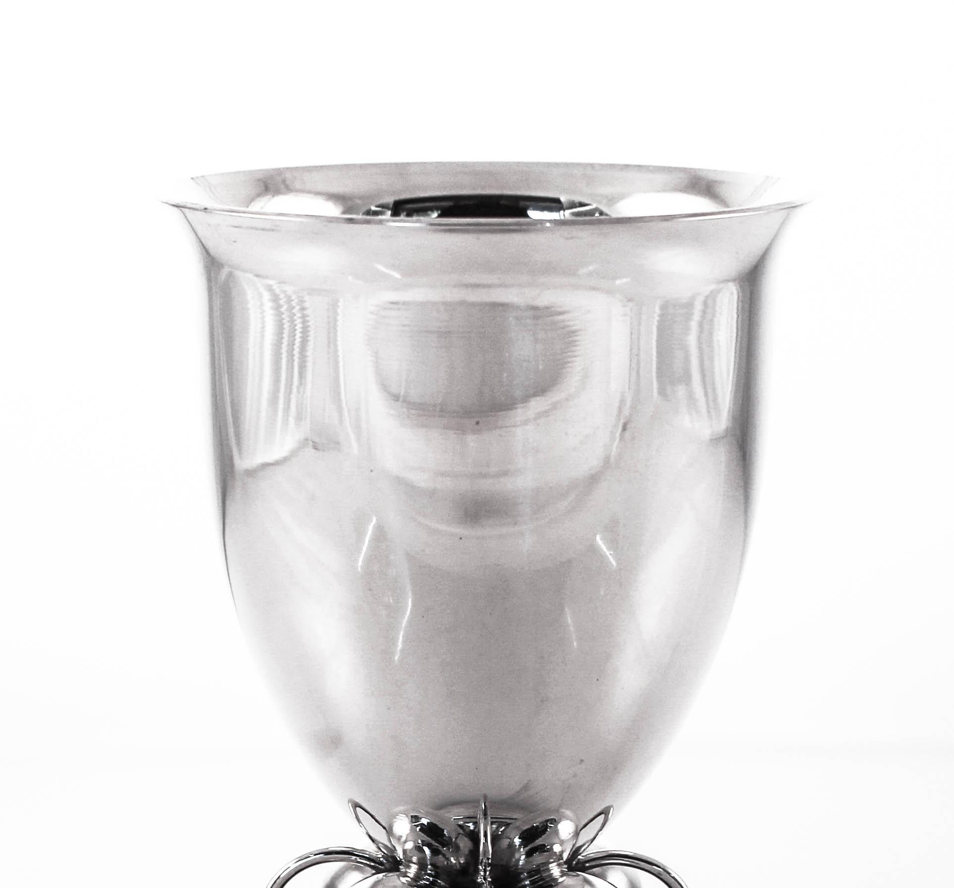 Sterling Art Deco Style Goblet In New Condition In Brooklyn, NY