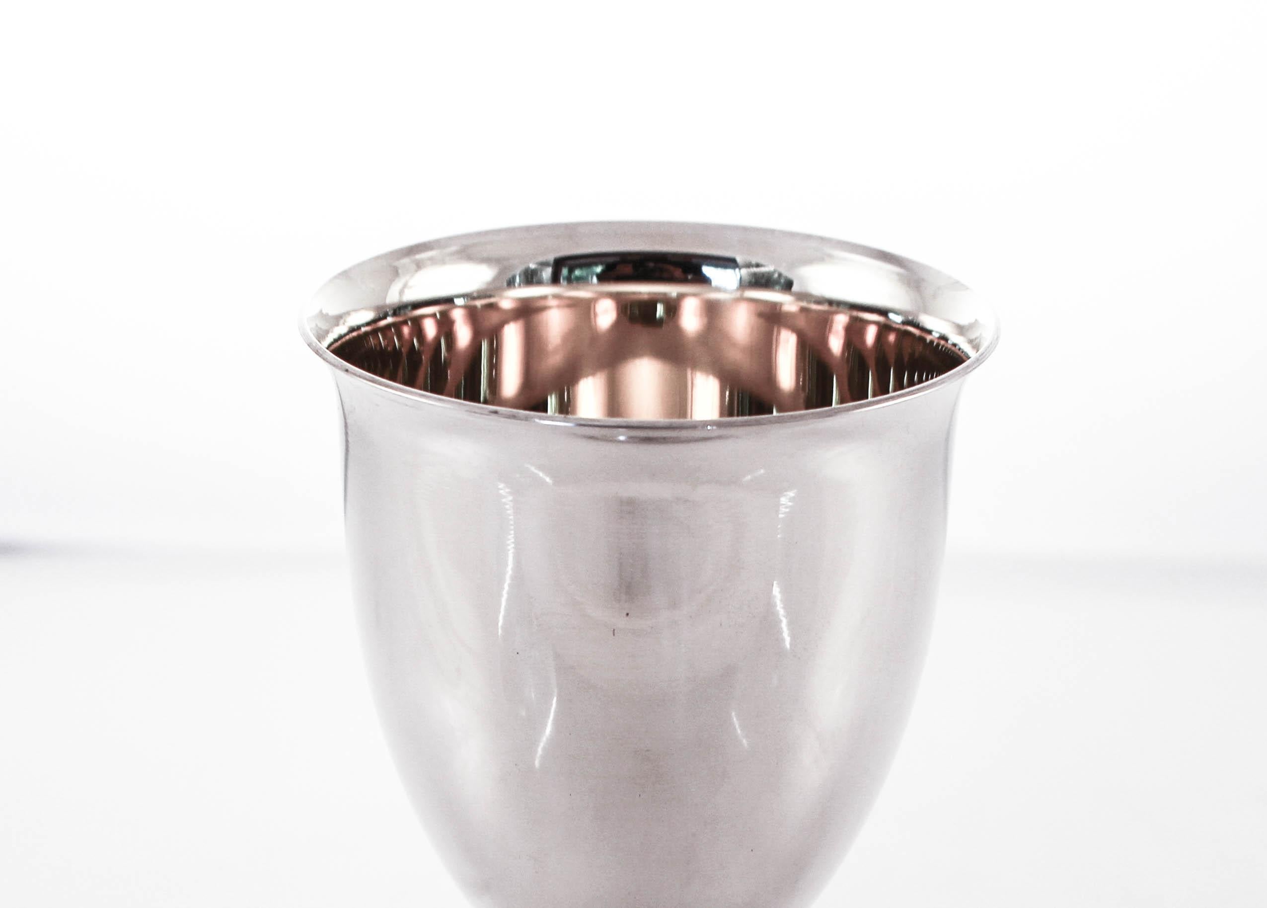 Contemporary Sterling Art Deco Style Goblet